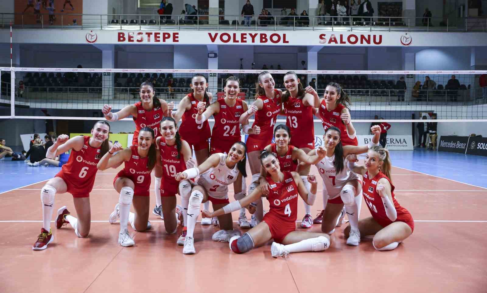 U20 KADIN VOLEYBOL MİLLİ TAKIMI, AVRUPA ŞAMPİYONASI ELEMELERİNE GALİBİYETLE BAŞLADI