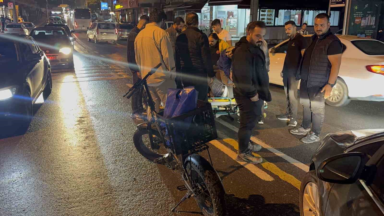 DARICA’DA OTOMOBİL İLE ELEKTRİKLİ BİSİKLET ÇARPIŞTI: 1 YARALI