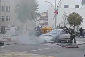 SEYİR HALİNDEKİ OTOMOBİLİN MOTORUNDA YANGIN