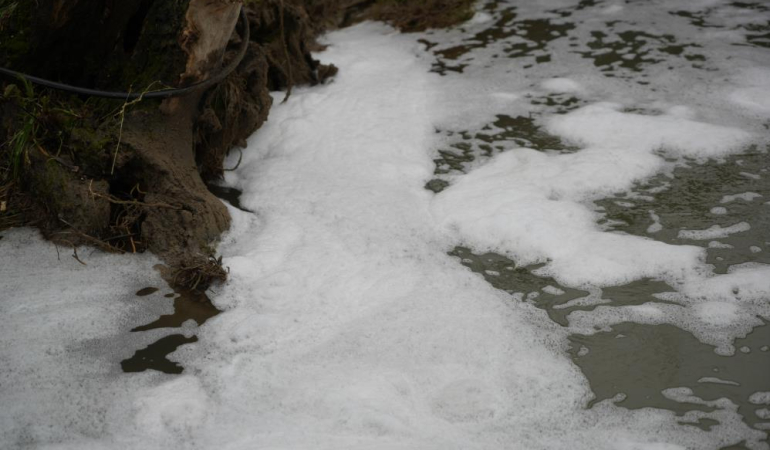 Köpüren dereden ağır kokular yükseliyor