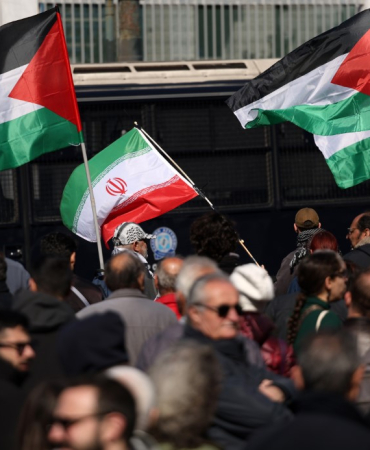 Protest in Athens against the US-Israeli attack on Iran