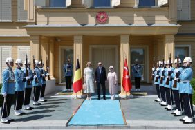CUMHURBAŞKANI ERDOĞAN, BELÇİKA KRALİÇESİ MATHİLDE'Yİ KABUL ETTİ.