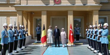 CUMHURBAŞKANI ERDOĞAN, BELÇİKA KRALİÇESİ MATHİLDE'Yİ KABUL ETTİ.